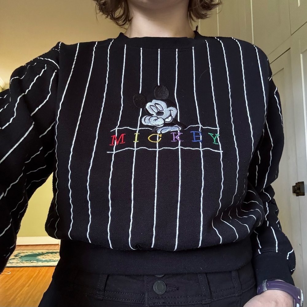 Disney Mickey Mouse Embroidered Crewneck
